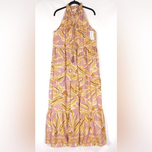 NWT‎ Anthropologie Boemo Maxi Dress Floral Tassels V Neck Sleeveless R4592